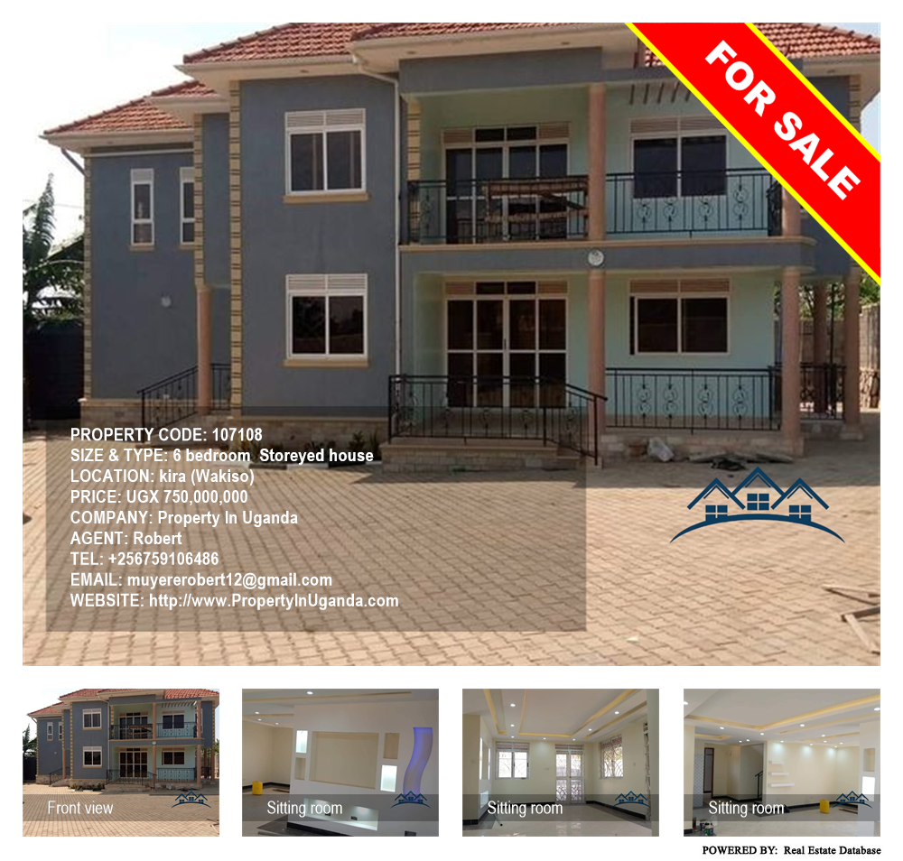 6 bedroom Storeyed house  for sale in Kira Wakiso Uganda, code: 107108