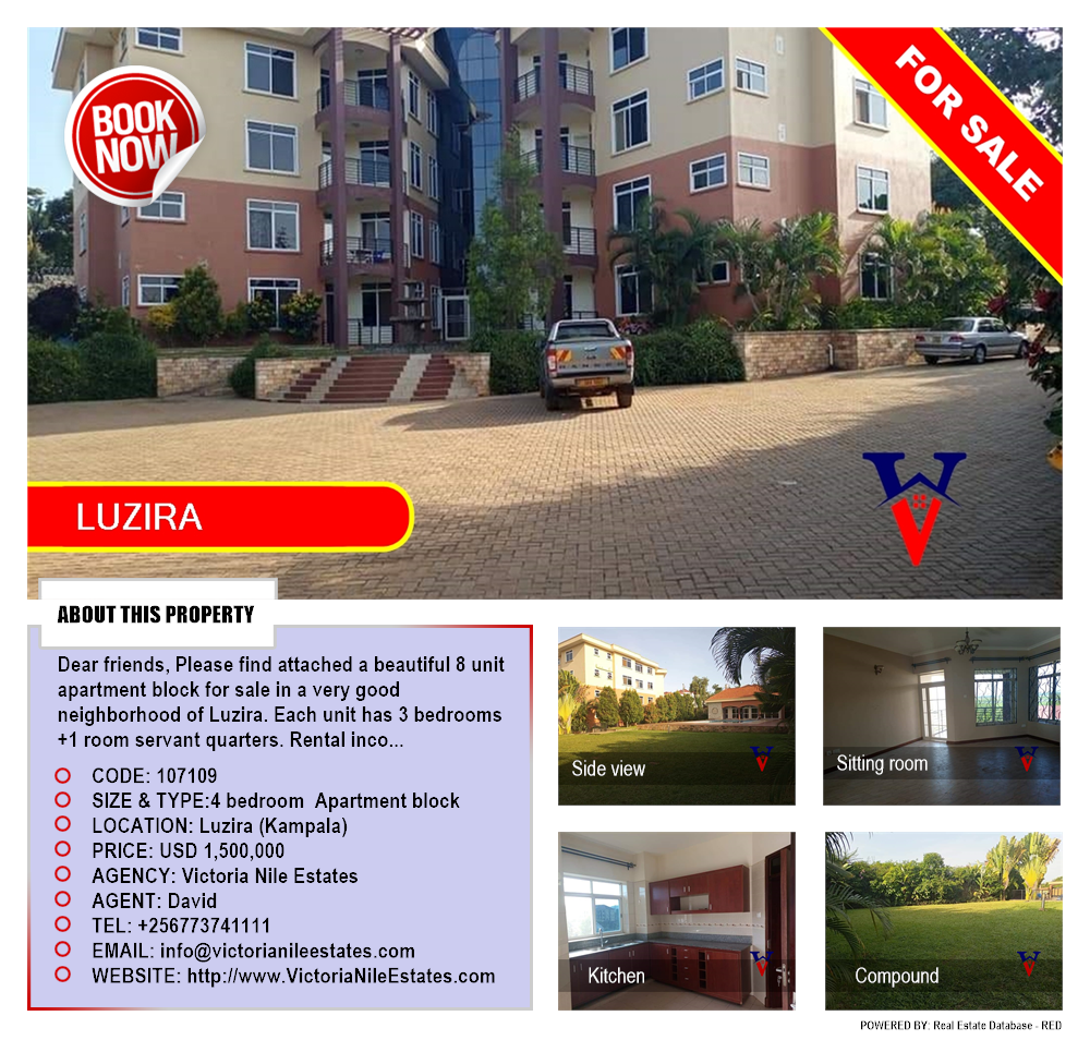 4 bedroom Apartment block  for sale in Luzira Kampala Uganda, code: 107109