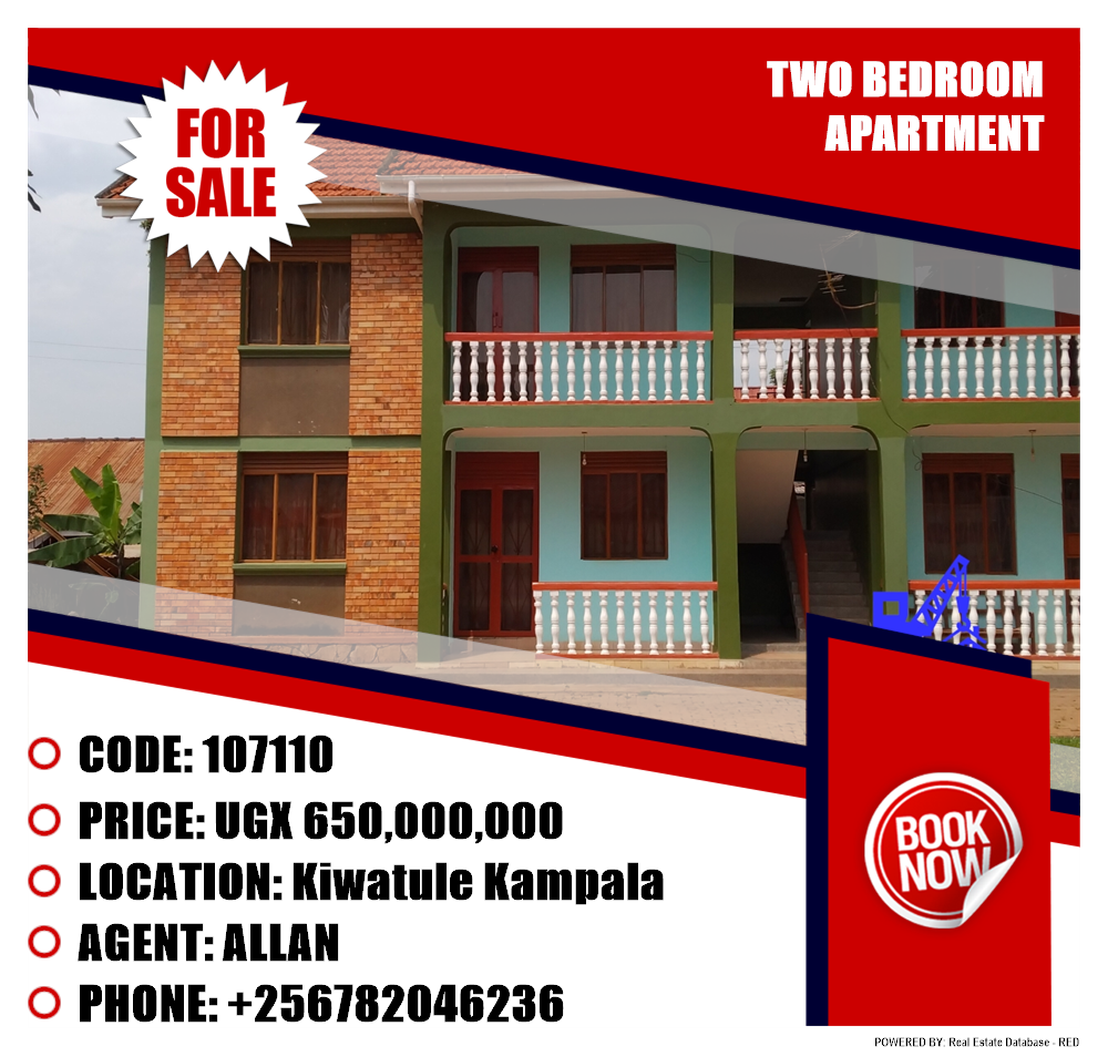 2 bedroom Apartment  for sale in Kiwaatule Kampala Uganda, code: 107110