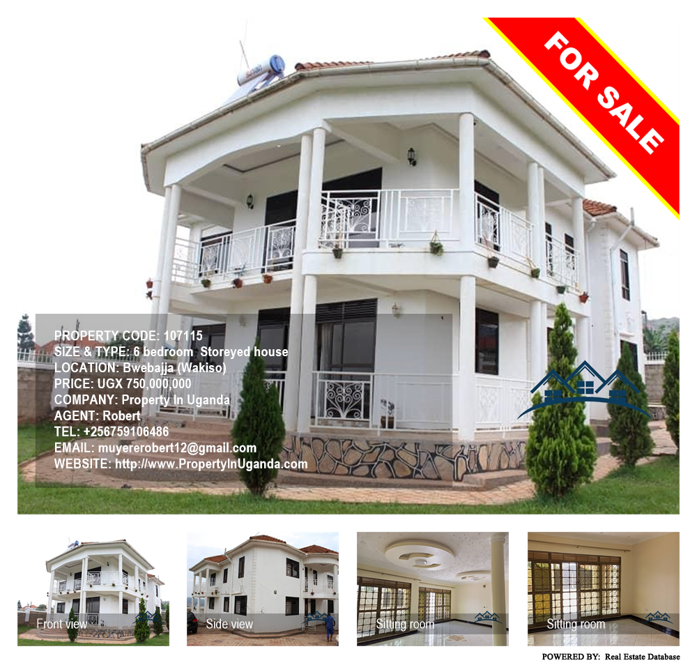 6 bedroom Storeyed house  for sale in Bwebajja Wakiso Uganda, code: 107115