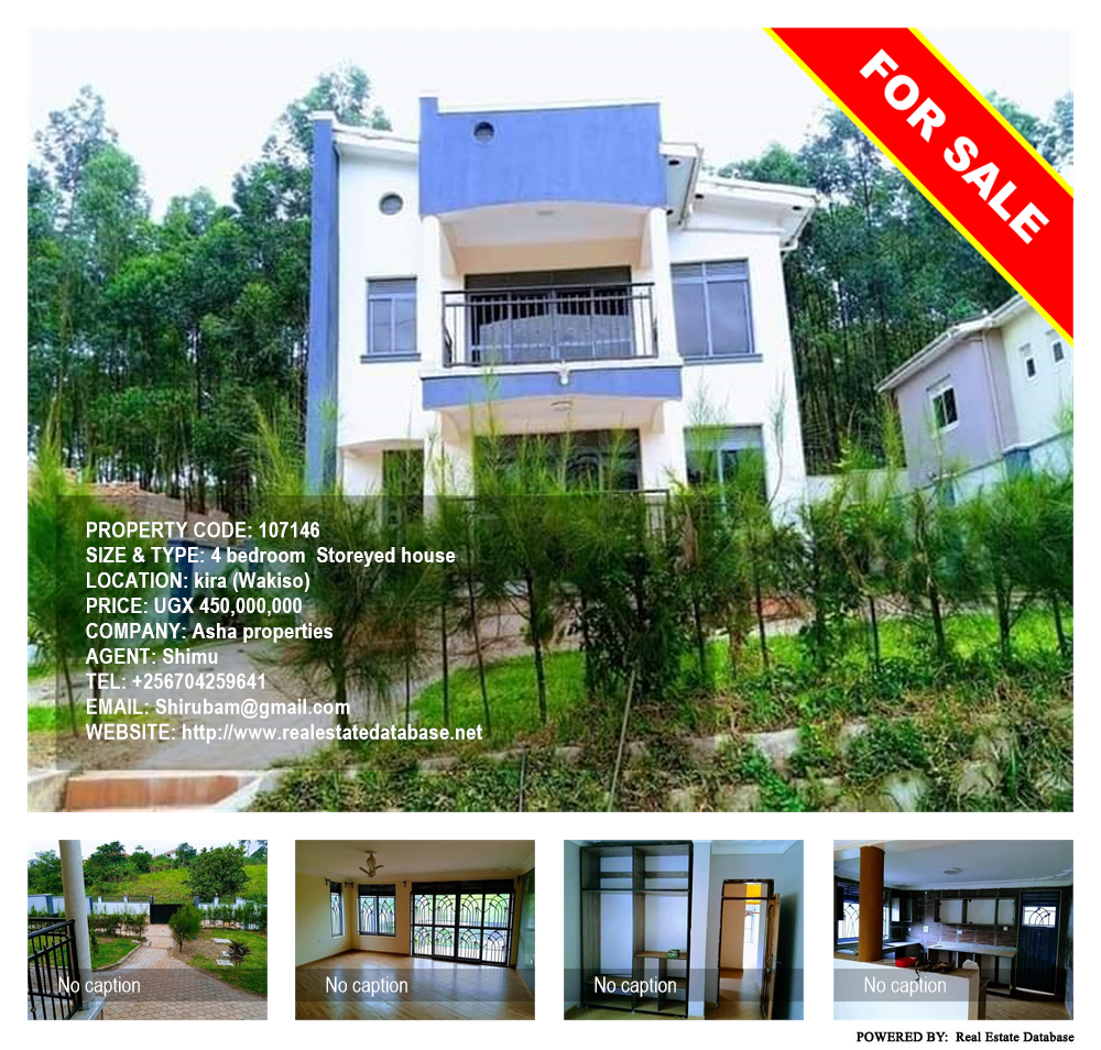 4 bedroom Storeyed house  for sale in Kira Wakiso Uganda, code: 107146