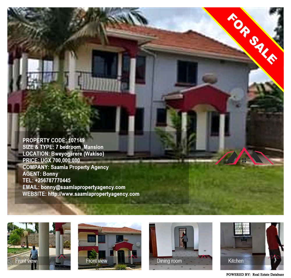 7 bedroom Mansion  for sale in Bweyogerere Wakiso Uganda, code: 107149