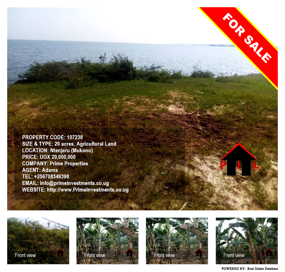 Agricultural Land  for sale in Ntenjjeru Mukono Uganda, code: 107238