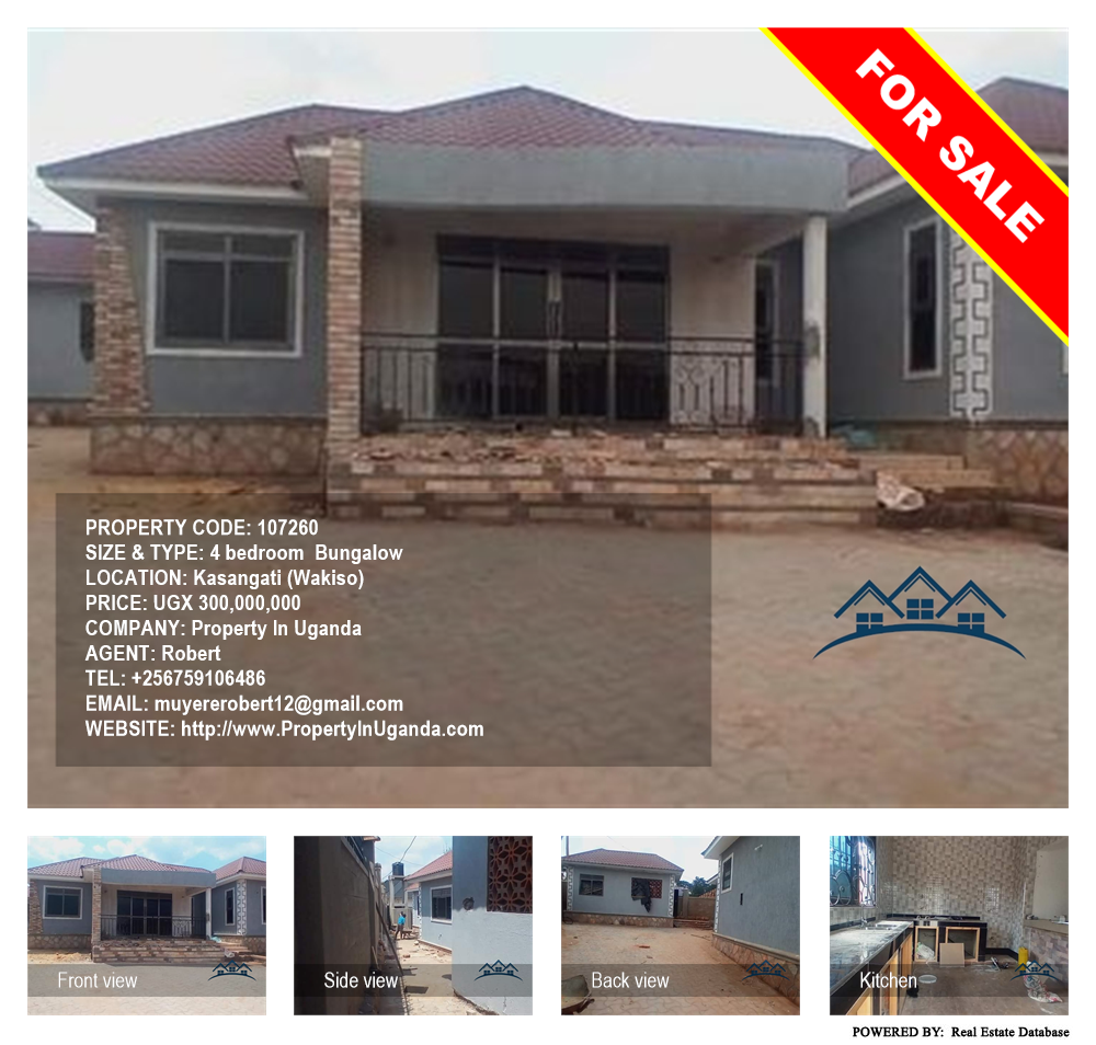 4 bedroom Bungalow  for sale in Kasangati Wakiso Uganda, code: 107260