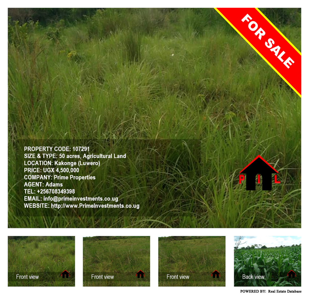 Agricultural Land  for sale in Kakonge Luweero Uganda, code: 107291