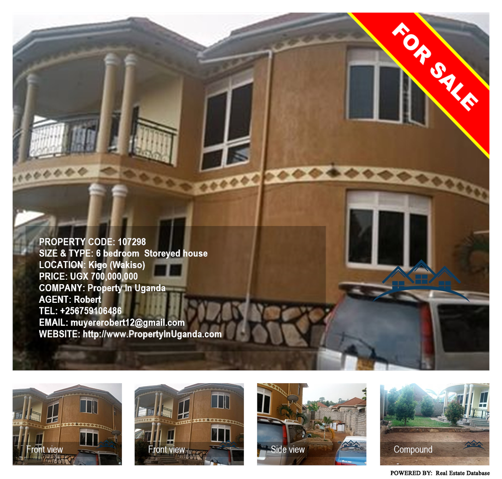 6 bedroom Storeyed house  for sale in Kigo Wakiso Uganda, code: 107298
