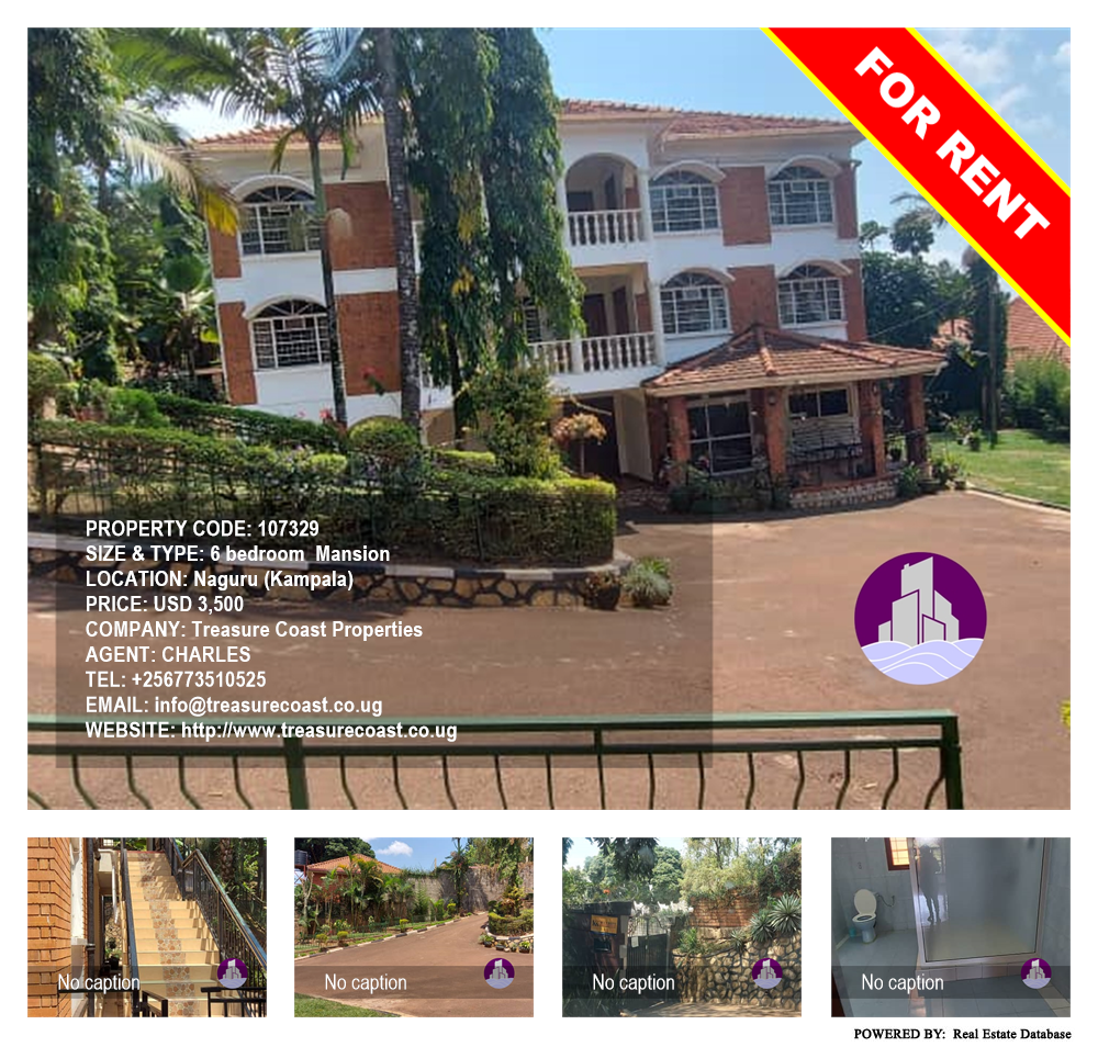 6 bedroom Mansion  for rent in Naguru Kampala Uganda, code: 107329