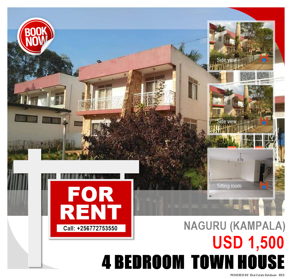 4 bedroom Town House  for rent in Naguru Kampala Uganda, code: 107339