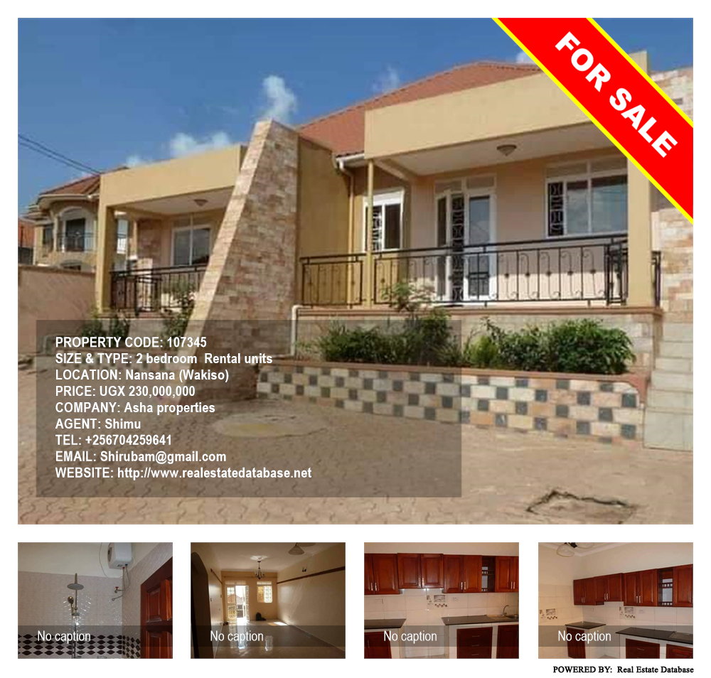 2 bedroom Rental units  for sale in Nansana Wakiso Uganda, code: 107345