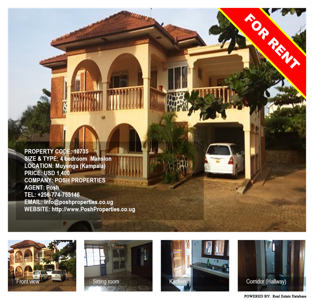 4 bedroom Mansion  for rent in Muyenga Kampala Uganda, code: 10735