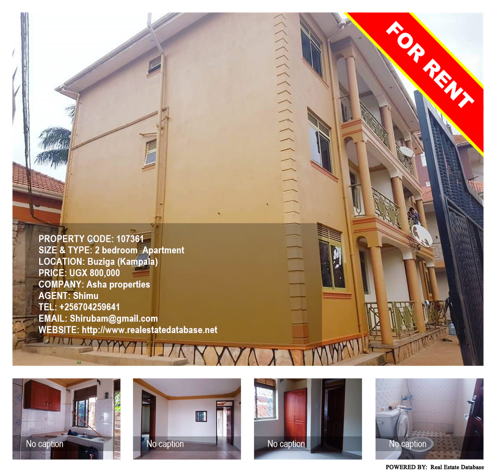 2 bedroom Apartment  for rent in Buziga Kampala Uganda, code: 107361