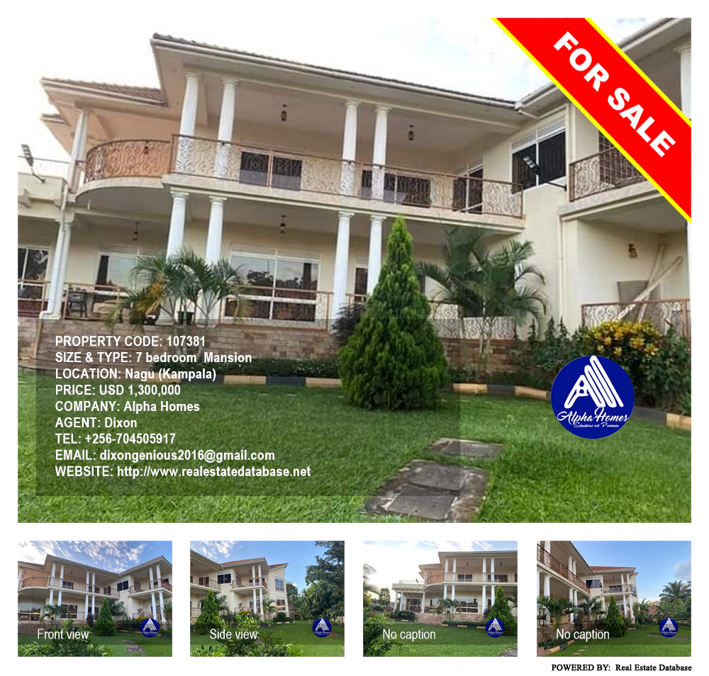 7 bedroom Mansion  for sale in Nagu Kampala Uganda, code: 107381