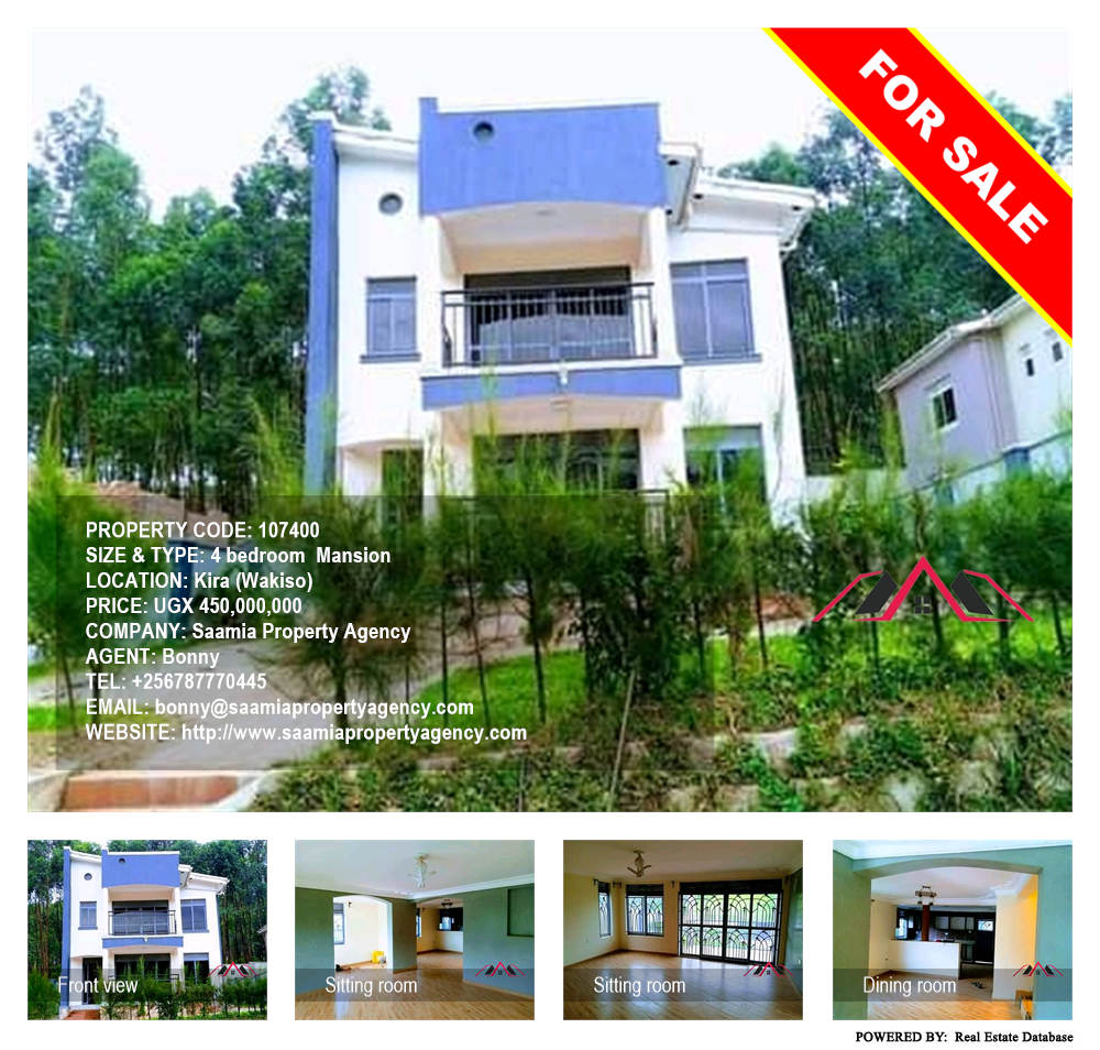 4 bedroom Mansion  for sale in Kira Wakiso Uganda, code: 107400