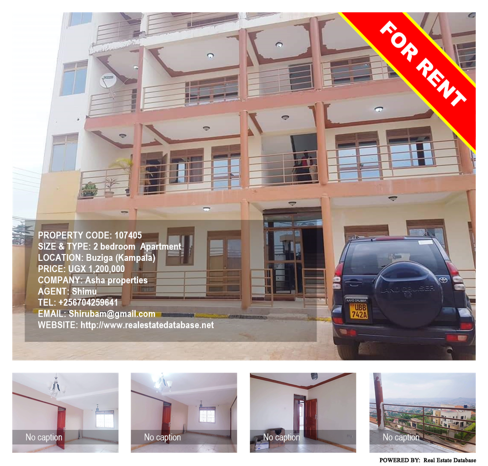 2 bedroom Apartment  for rent in Buziga Kampala Uganda, code: 107405