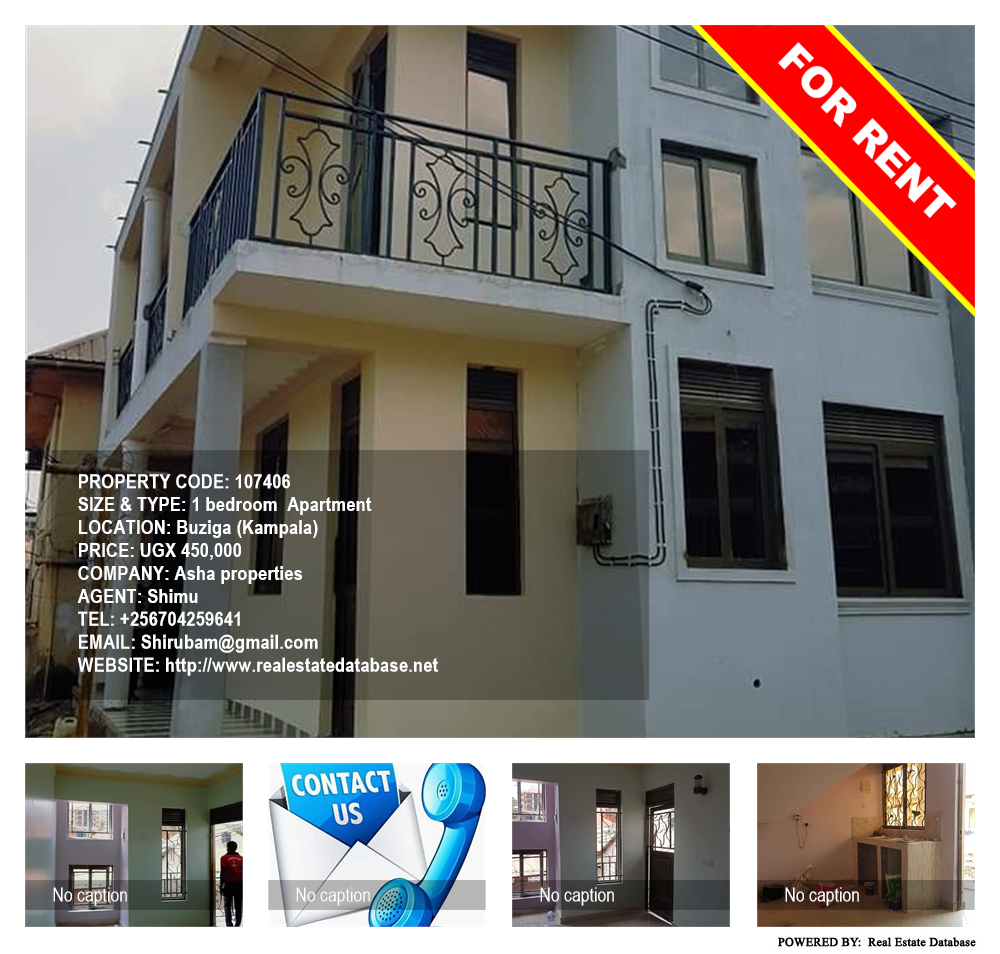1 bedroom Apartment  for rent in Buziga Kampala Uganda, code: 107406