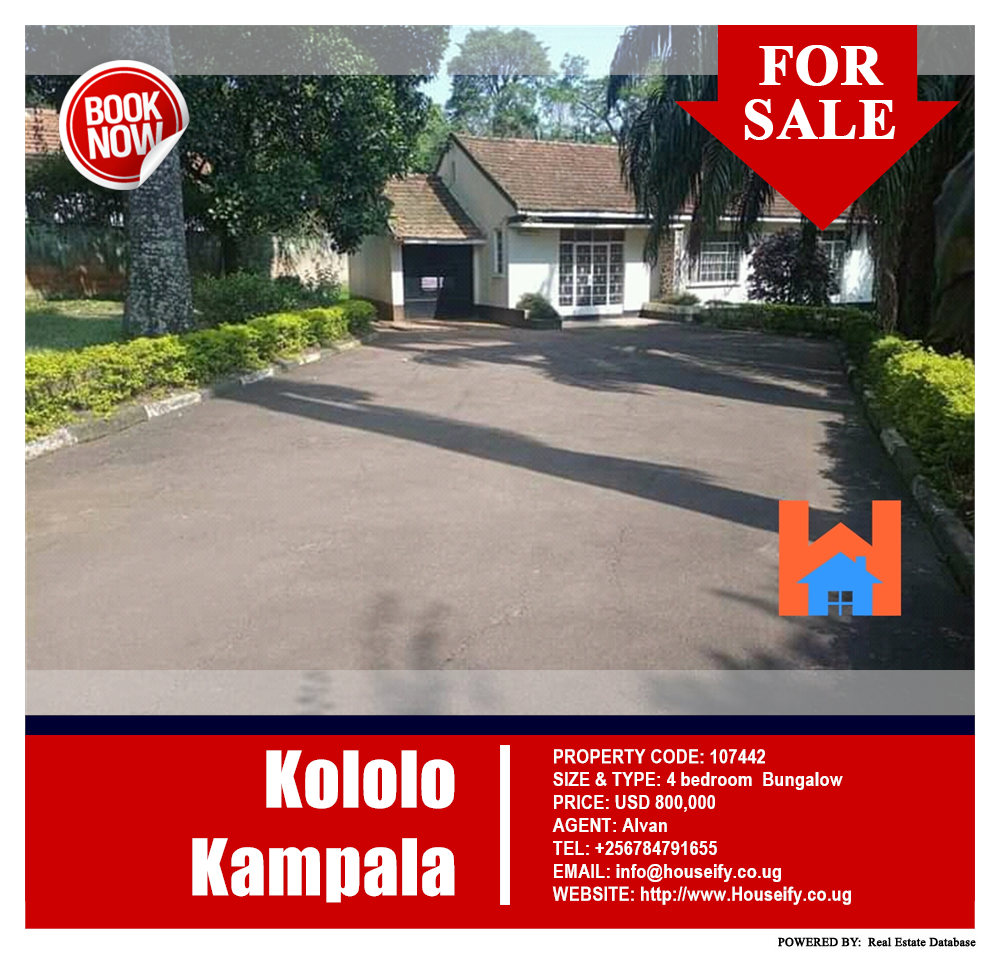 4 bedroom Bungalow  for sale in Kololo Kampala Uganda, code: 107442
