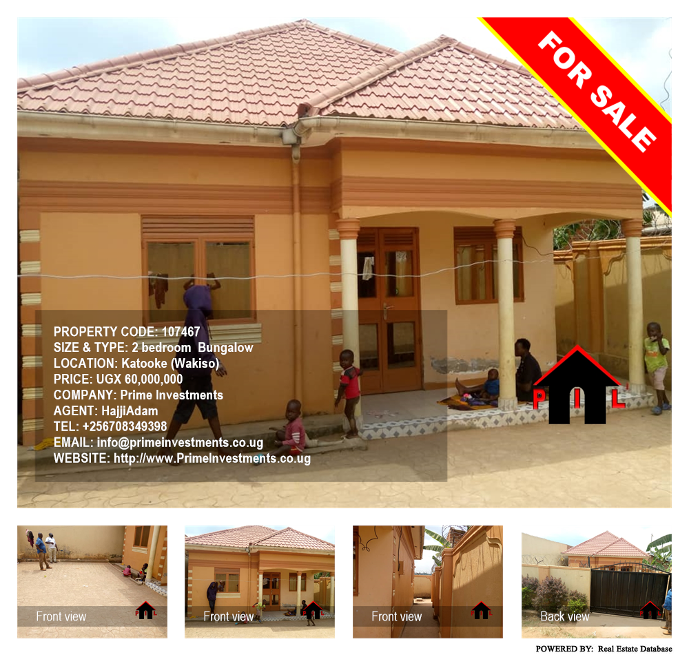 2 bedroom Bungalow  for sale in Katooke Wakiso Uganda, code: 107467