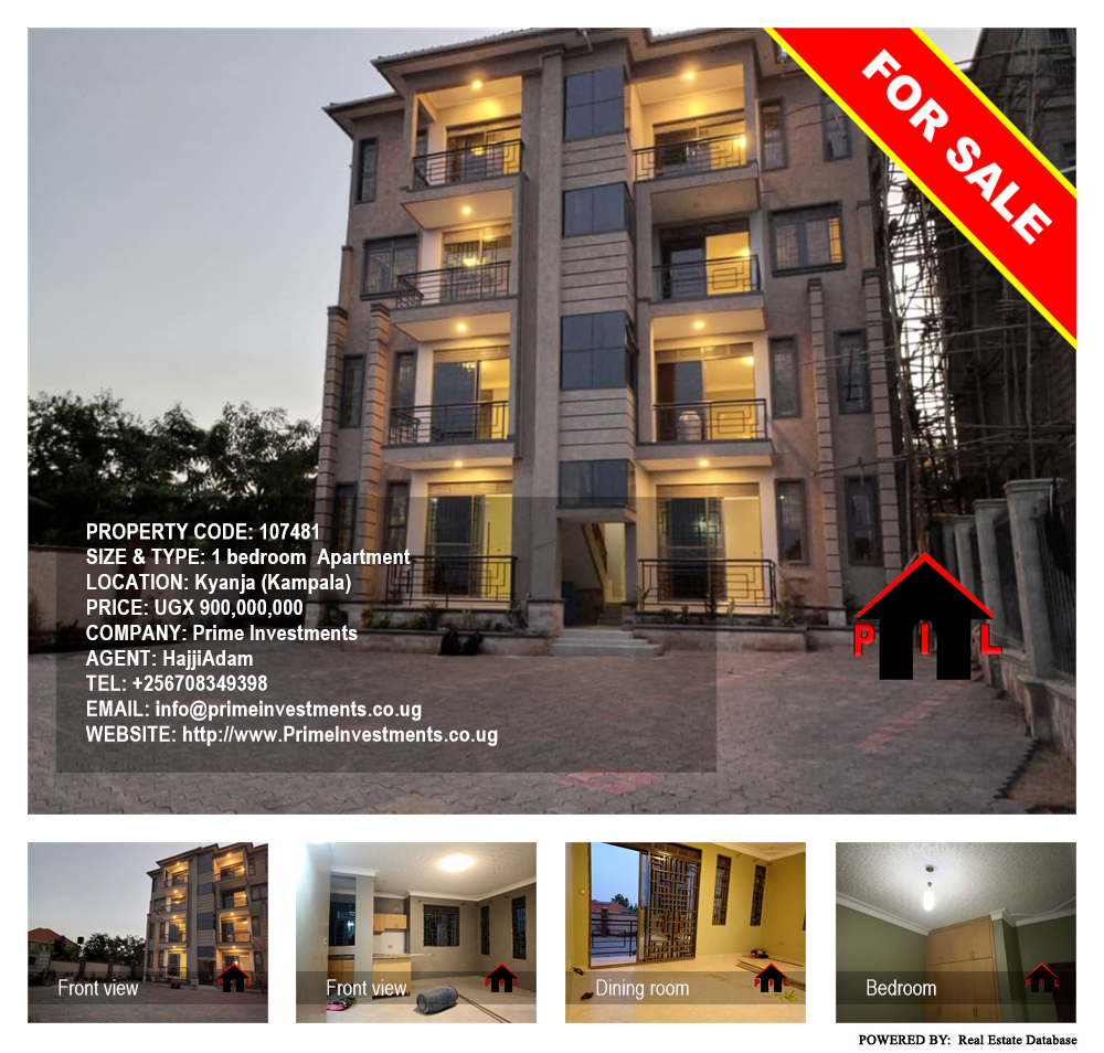 1 bedroom Apartment  for sale in Kyanja Kampala Uganda, code: 107481