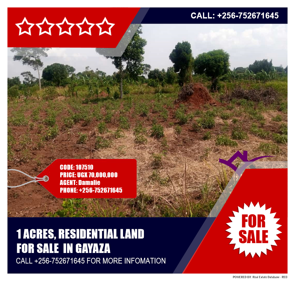 Residential Land  for sale in Gayaza Wakiso Uganda, code: 107510