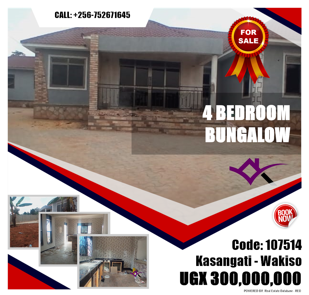 4 bedroom Bungalow  for sale in Kasangati Wakiso Uganda, code: 107514