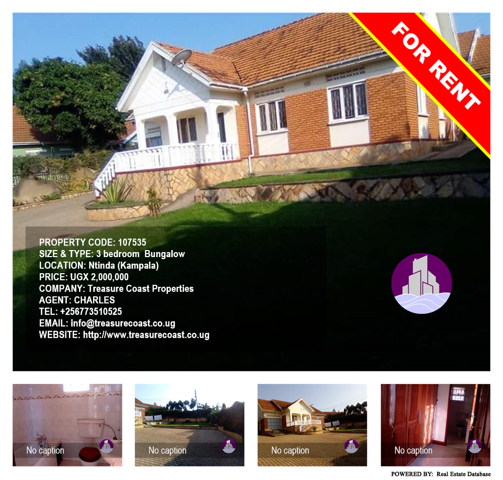 3 bedroom Bungalow  for rent in Ntinda Kampala Uganda, code: 107535