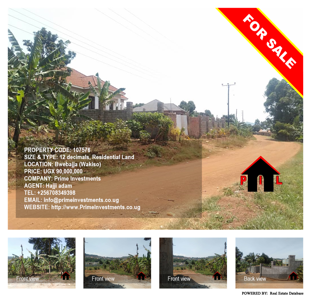 Residential Land  for sale in Bwebajja Wakiso Uganda, code: 107576