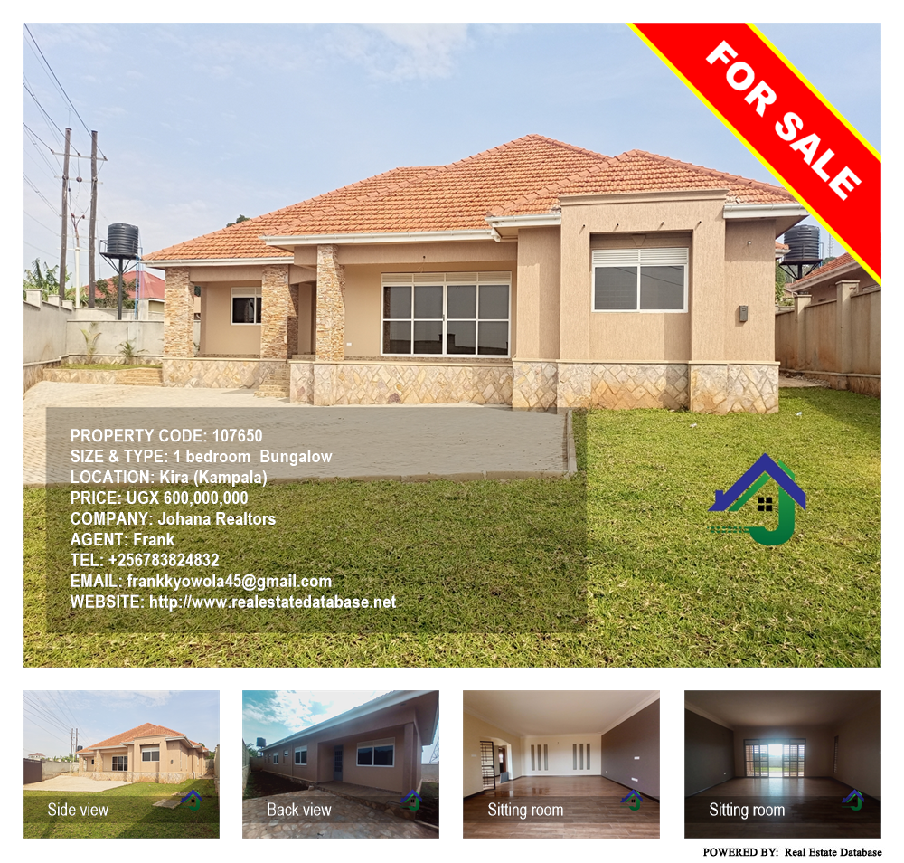 1 bedroom Bungalow  for sale in Kira Kampala Uganda, code: 107650