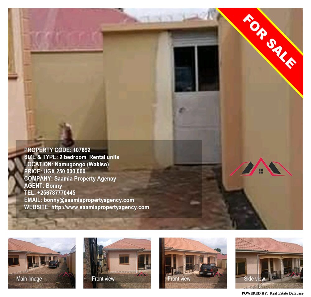 2 bedroom Rental units  for sale in Namugongo Wakiso Uganda, code: 107692