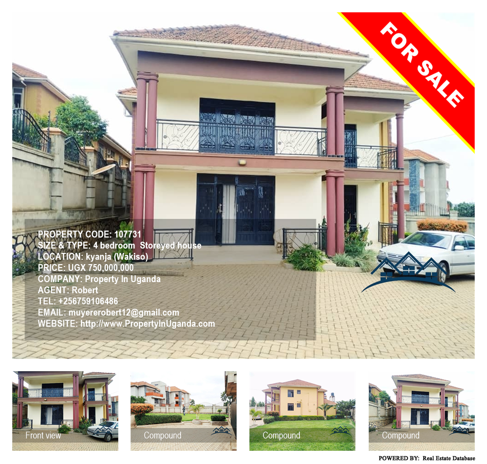 4 bedroom Storeyed house  for sale in Kyanja Wakiso Uganda, code: 107731