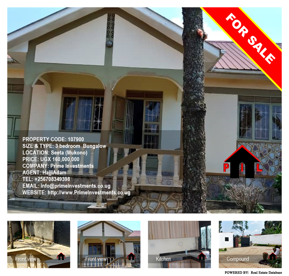 3 bedroom Bungalow  for sale in Seeta Mukono Uganda, code: 107900