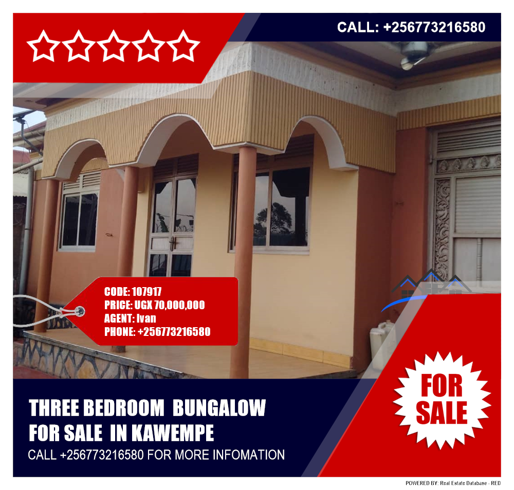 3 bedroom Bungalow  for sale in Kawempe Kampala Uganda, code: 107917