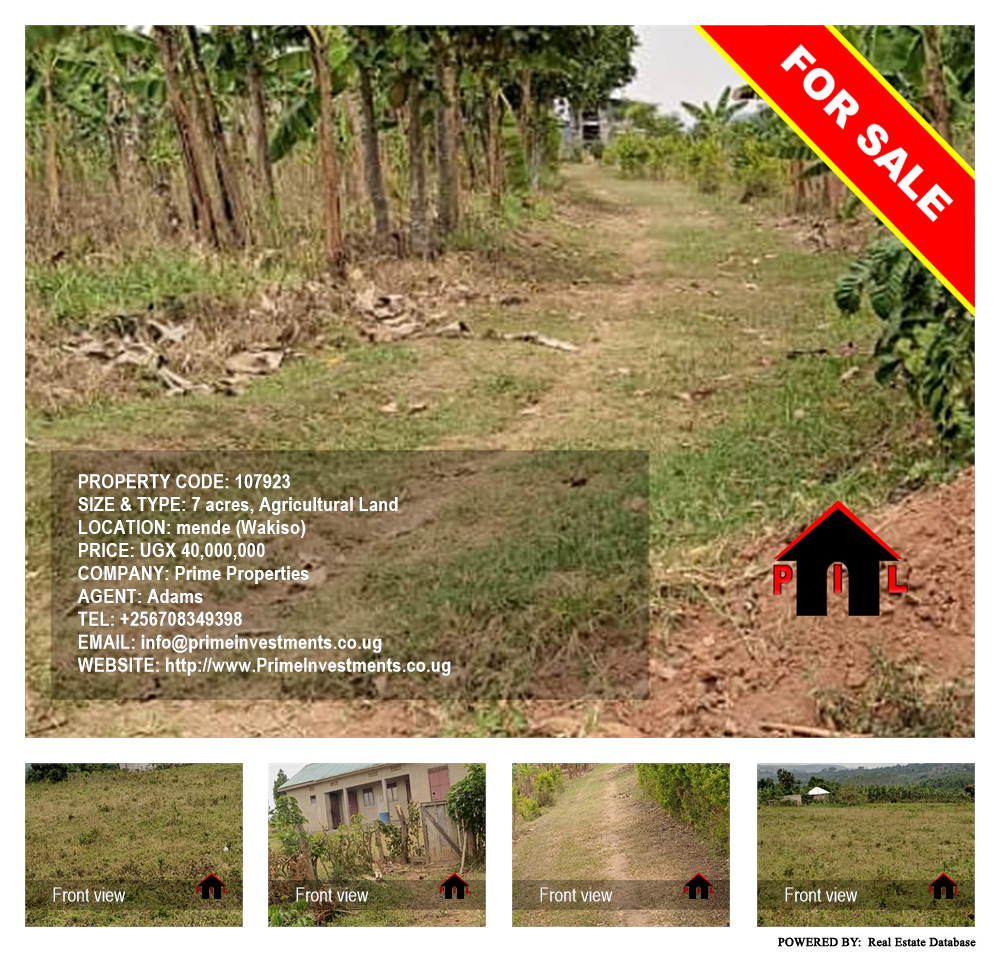 Agricultural Land  for sale in Mende Wakiso Uganda, code: 107923