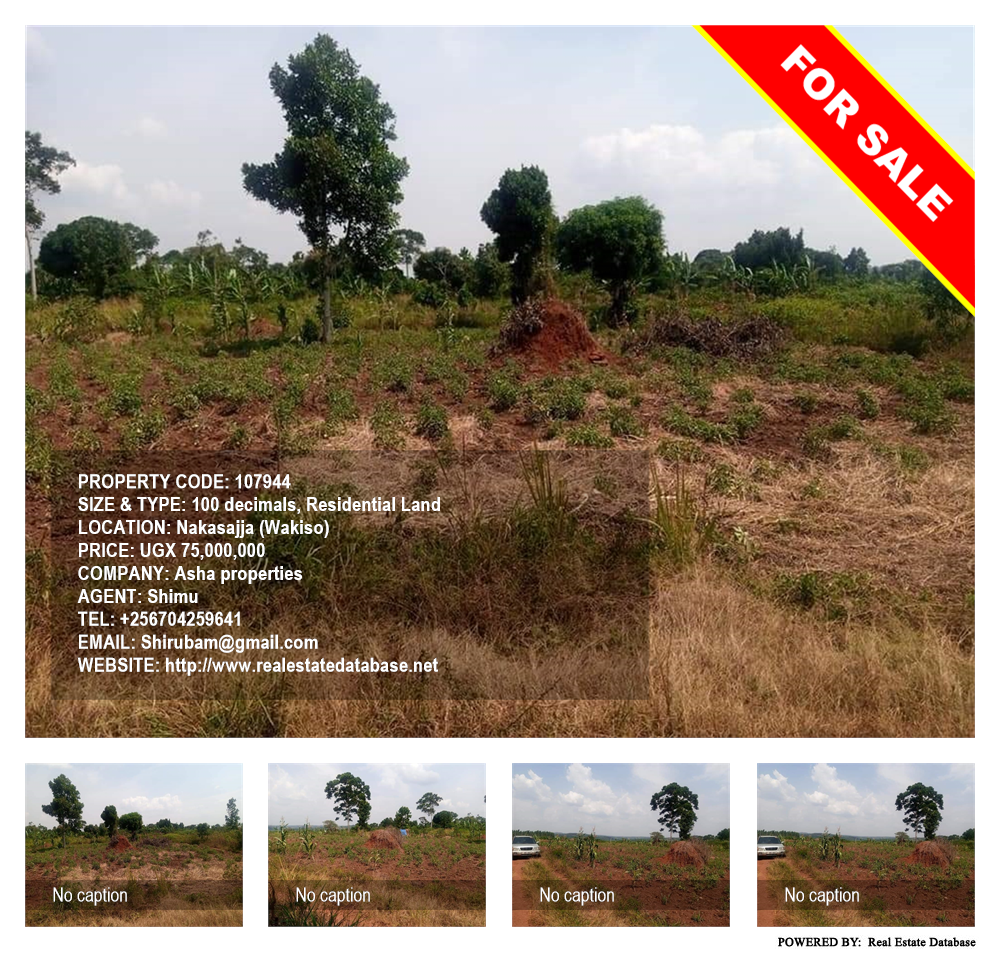 Residential Land  for sale in Nakassajja Wakiso Uganda, code: 107944