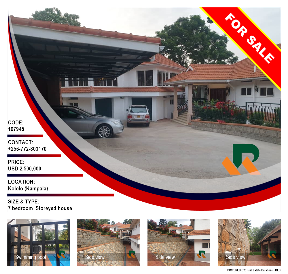 7 bedroom Storeyed house  for sale in Kololo Kampala Uganda, code: 107945