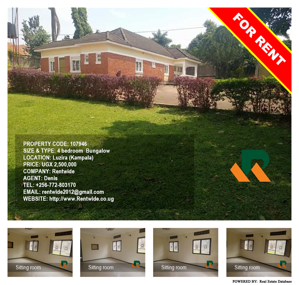 4 bedroom Bungalow  for rent in Luzira Kampala Uganda, code: 107946