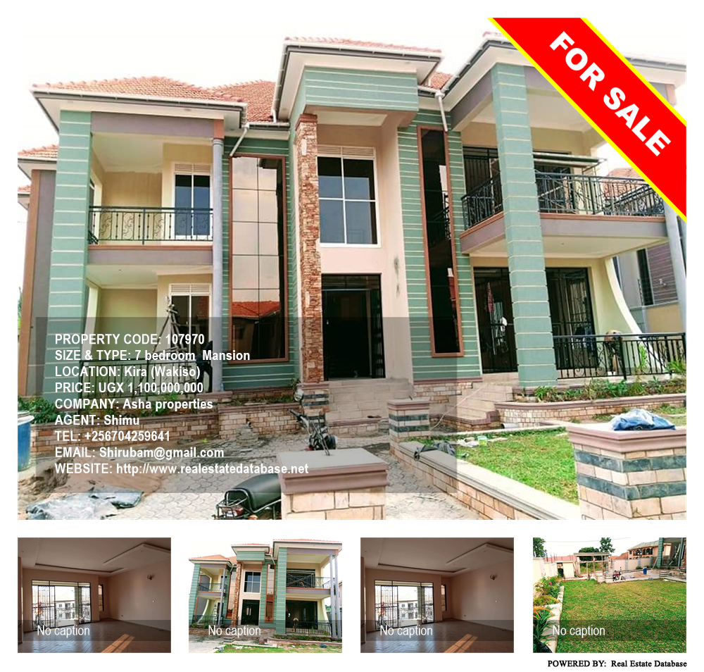 7 bedroom Mansion  for sale in Kira Wakiso Uganda, code: 107970