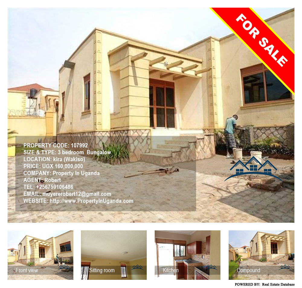 3 bedroom Bungalow  for sale in Kira Wakiso Uganda, code: 107992