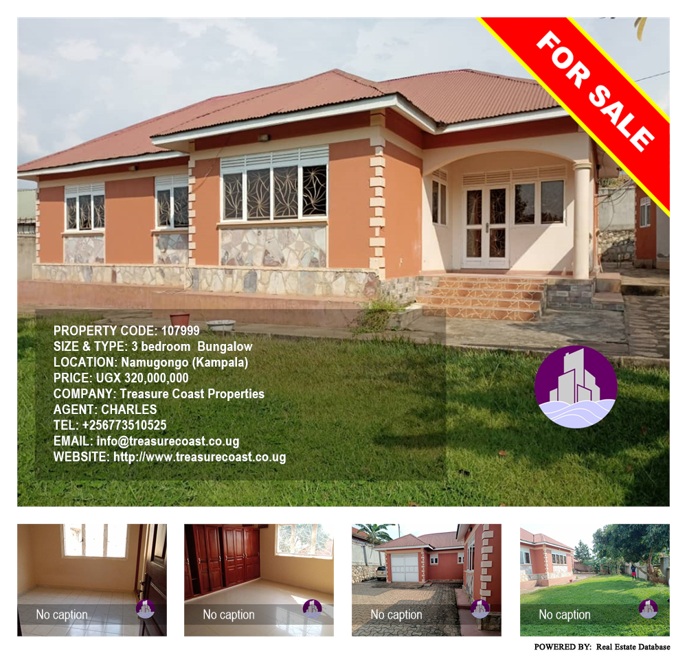 3 bedroom Bungalow  for sale in Namugongo Kampala Uganda, code: 107999