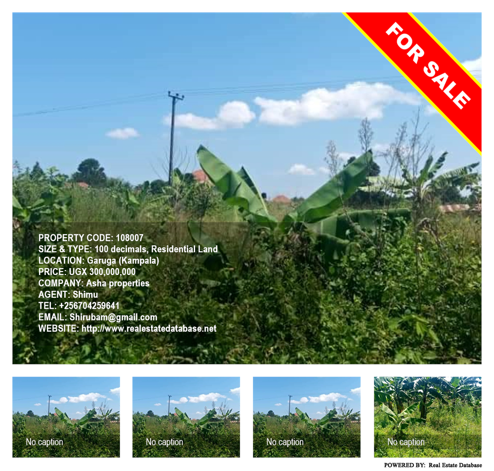 Residential Land  for sale in Garuga Kampala Uganda, code: 108007