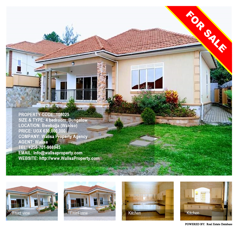 4 bedroom Bungalow  for sale in Bwebajja Wakiso Uganda, code: 108025