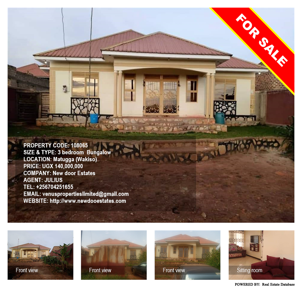 3 bedroom Bungalow  for sale in Matugga Wakiso Uganda, code: 108065