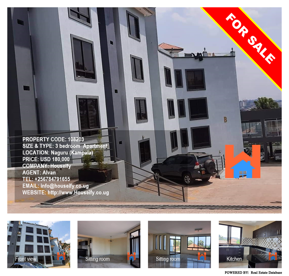 3 bedroom Apartment  for sale in Naguru Kampala Uganda, code: 108203