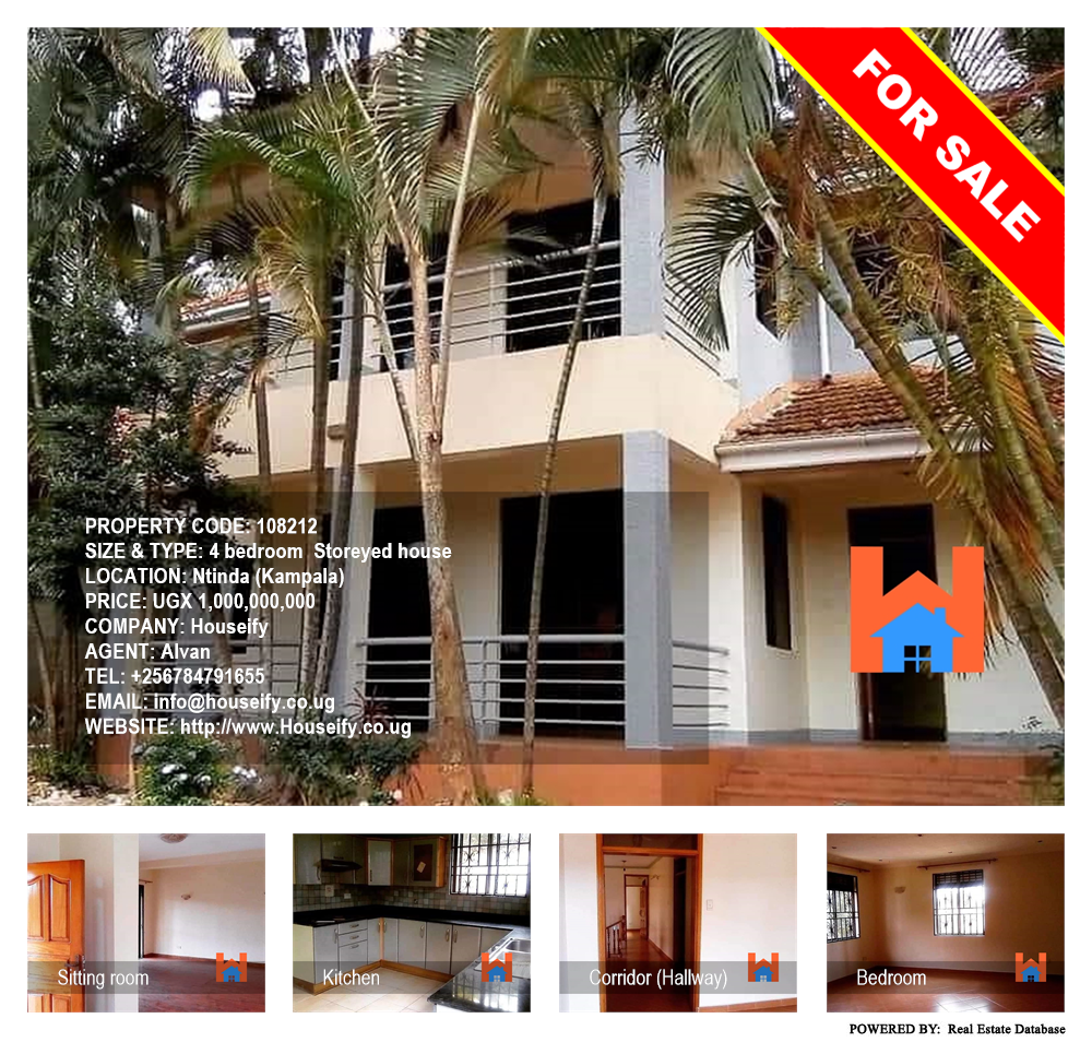 4 bedroom Storeyed house  for sale in Ntinda Kampala Uganda, code: 108212