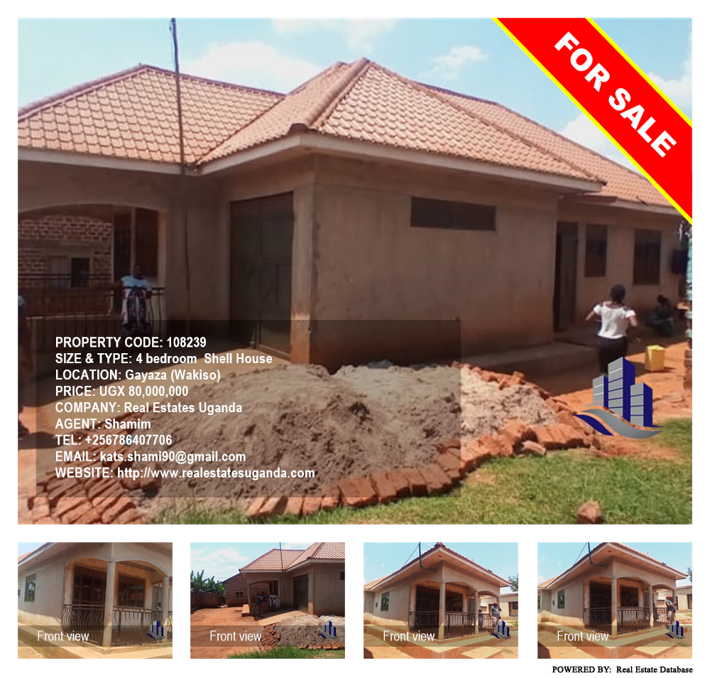 4 bedroom Shell House  for sale in Gayaza Wakiso Uganda, code: 108239