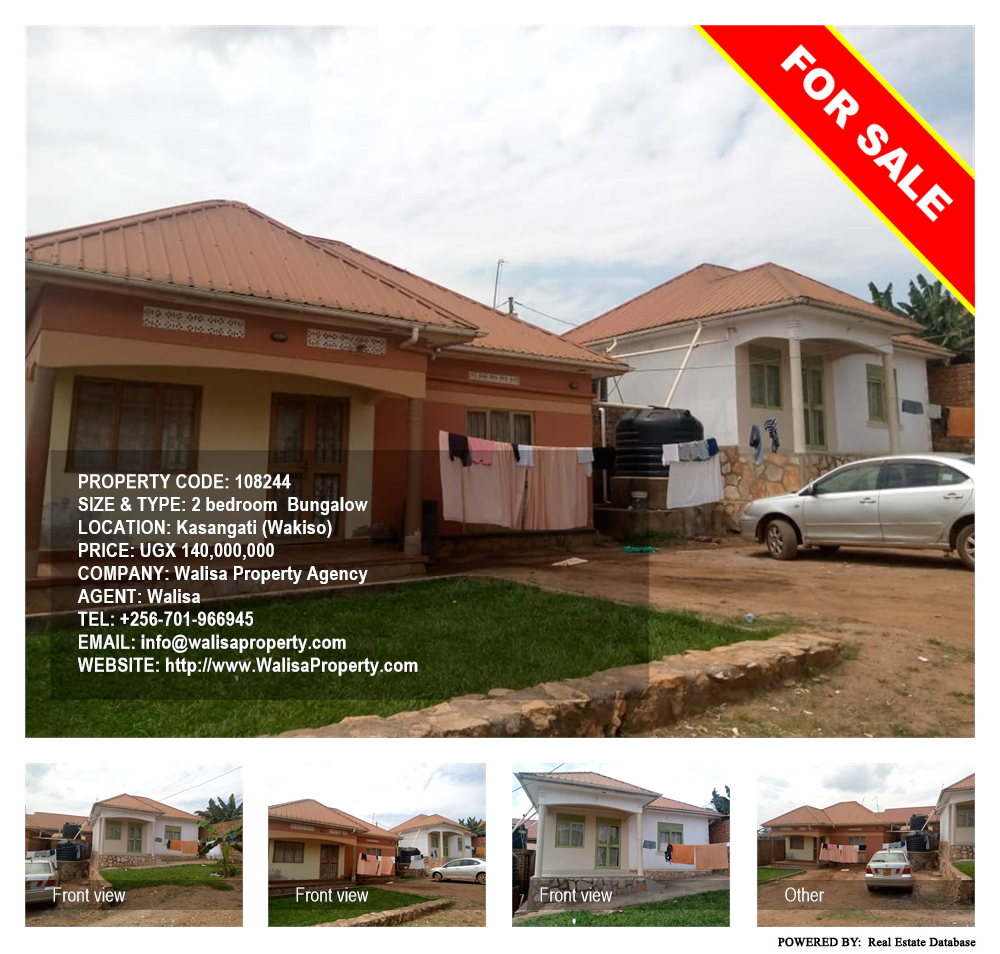 2 bedroom Bungalow  for sale in Kasangati Wakiso Uganda, code: 108244