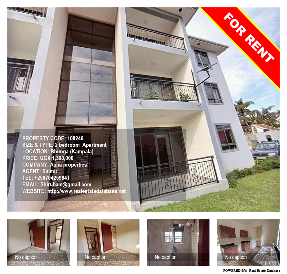 2 bedroom Apartment  for rent in Bbunga Kampala Uganda, code: 108246