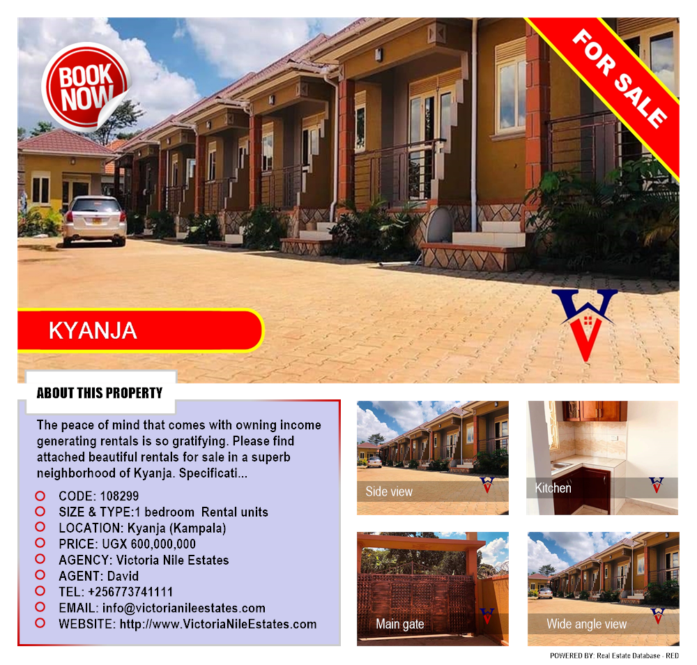 1 bedroom Rental units  for sale in Kyanja Kampala Uganda, code: 108299