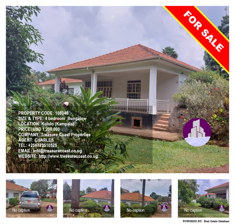 4 bedroom Bungalow  for sale in Kololo Kampala Uganda, code: 108348