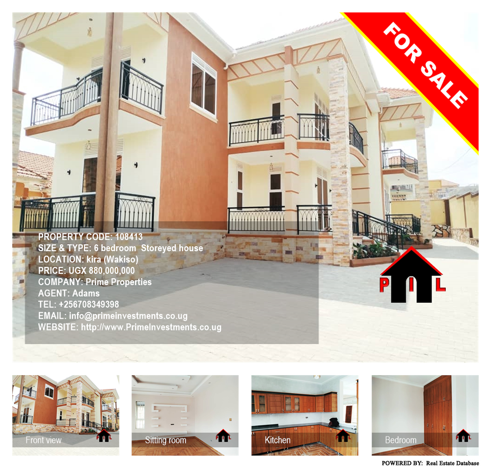6 bedroom Storeyed house  for sale in Kira Wakiso Uganda, code: 108413