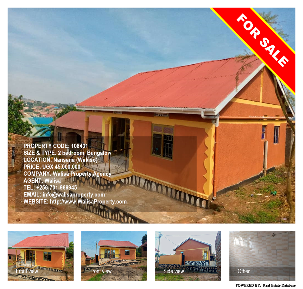 2 bedroom Bungalow  for sale in Nansana Wakiso Uganda, code: 108431